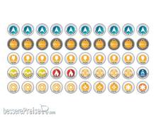 Micro Art Studio MSP00283 - N4 Infinity Tokens Starter Set (50) w. Orders Blue