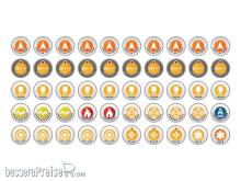Micro Art Studio MSP00284 - N4 Infinity Tokens Starter Set (50) w. Orders Orange