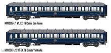 L.S. Models MW1005-1 - 2er Set Schlafwagen CIWL, Ep.III, Le Train Bleu, Innenbel. - Lemke