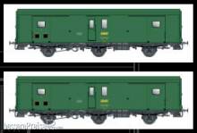 L.S. Models MW108 - 2er Set Packwagen Dd2 SNCF, Ep.IVa, Schlußlicht - Lemke