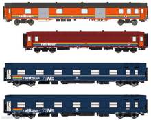 L.S. Models MW2004 - 4er Set Personenwagen SNBC/Railtour, EEp. IV, INT 1290/1291