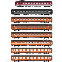 L.S. Models MW2104 - 8er Set Personenwg. SBB, Ep. V, IC163 Bavaria ZU-MUC 1985