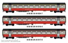 L.S. Models MW2109-1AC - 3er Set Personenwagen EW III SBB, Ep.IV, Airport Express, AC