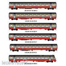 L.S. Models MW2109DC - 6er Set Personenwagen EW III SBB, Ep.IV, Airport Express