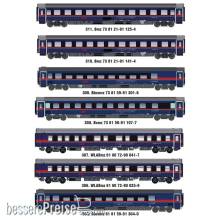 L.S. Models MW2601DC - 7er Set Nachtzugwagen ÖBB Nightjet, Ep.VI, DANI
