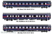 L.S. Models MW2602DC - 3er Set Nachtzugwagen ÖBB Nightjet, Ep.VI, DANI