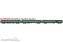 L.S. Models MW40955 - 3er Set Personenwagen OCEM SNCF, Ep.IIIc