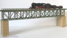 Modellbau Laffont N11701 - Fachwerkbrücke mit unterem Tragwerk, resedagrüne Farbgebung