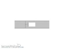 Modusteck N870851.3 - Bahnsteigbelag lang, Leitsystem, Öffnung L.159 x B.31,5 mm