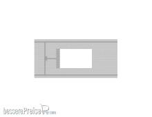 Modusteck N870853.5 - Bahnsteigbelag kurz, Leitsystem, Öffnung L.80 x B.46,1 mm