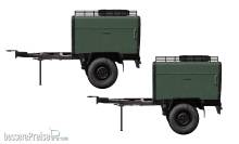 NPE NA 88331 - Anhänger HL 10 militärgrün m.Dachtr.