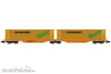 REE Modeles NW-233 - Sggmrss 90 WASCOSA wagon + 2 x 45’ CONTAINERSHIPS MAGNUM containers, Era VI