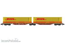 REE Modeles NW-236 - Sggmrss 90 TOUAX wagon + 2 x 45’ DHL containers, EraVI