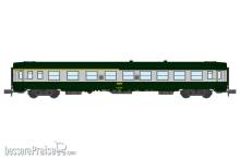 REE Modeles NW-259 - UIC Y coach, A4B5 green/metal livery, boxed SNCF Logo, Era IV