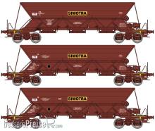 REE Modeles NW-268 - Set of 3 EX hoppers wagons « SIMOTRA », old logo, SNCF Era IV