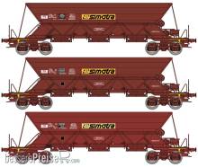 REE Modeles NW-269 - Set of 3 EX hoppers wagons « SIMOTRA », modern logo, SNCF Era V