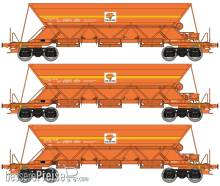 REE Modeles NW-271 - Set of 3 EX hoppers wagons « COLAS RAIL », new logo, SNCF Era VI