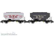 REE Modeles NW-303 - Set of 2 Grain Cars “CTC - ESMERY-CARON” and “MRO”, SNCF Era III