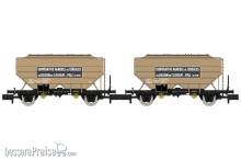 REE Modeles NW-306 - Set of 2 Grain Cars “Coopérative Agricole de l’Adour”, SNCF Era III