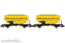 REE Modeles NW-316 - Set of 2 Grain Cars “Grands Moulins de Coutras”, SNCF Era III