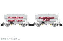 REE Modeles NW-317 - Set of 2 Grain Cars “Transcéréales Esmery-Caron et CTC”, SNCF Era IV