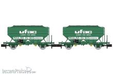REE Modeles NW-321 - Set of 2 Grain Cars “UFAC Moulins Du Bos”, SNCF Era IV