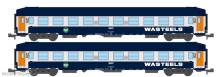REE Modeles NW-348 - Schlafwagen 2er-Set ´Wasteels´ UIC B9c9x der SNCF - Ep.IV-V