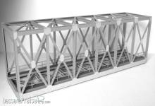 Modellbau Laffont O4511 - Fachwerk-Kastenbrücke 1-gleisig graphitgrau Spur 0