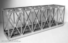 Modellbau Laffont O4531 - Fachwerk-Kastenbrücke 1-gleisig graphitgrau Spur 0m