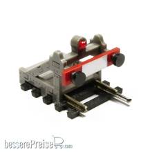 Proses PBF-HO-03 - Prellbock Baugr. H0/00 (digital, drahtlos) in grauer Farbe - mit Gleis