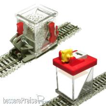 Proses PBS-HO-03 - Set HO/OO Schotterverteiler auf Rollen + Schotterkleber-Applikator mit Spritze