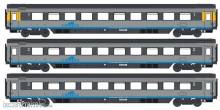 Pirata PI9716 - 3er Set Personenwagen Apm + 2xBpm SBB/Cisalpino, Ep.V
