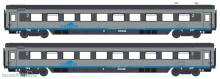 Pirata PI9718 - 2er Set Personenwagen Bpm 2.Kl. SBB/Cisalpino, Ep.V