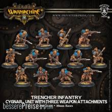 Warmachine PIP31105 - Cygnar Trencher Infantry & Attachments Unit Box (plastic)