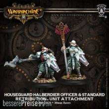 Warmachine PIP35029 - Retribution Houseguard Halberdier Officer & Standard (2)