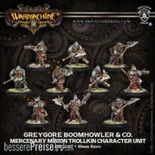 Warmachine PIP41107 - Mercenary Boomhowler & Co Unit (10) Box (repack)