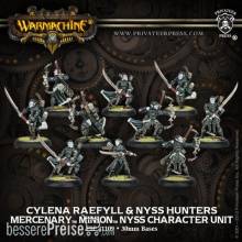 Warmachine PIP41109 - Mercenary Cylena Raefyll & Nyss Hunters Unit (10) Box