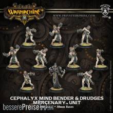 Warmachine PIP41117 - Mercenary Cephalyx Mind Bender & Drudges Unit (10) (plastic)