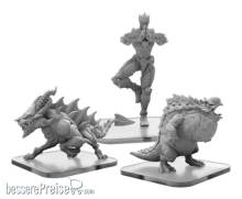 Privateer Press Übersee PIP51156 - S-Type Shinobi, Bellower, and Courser – Monsterpocalypse Protectors Alternate Elite Units (resin/metal)