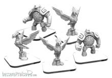 Privateer Press Übersee PIP51187 - Gargoyle Monoliths and Temple Monoliths - Monsterpocalypse First Guardians Units (metal)