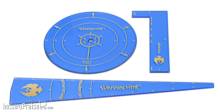 Warmachine PIP91130 - WARMACHINE Cygnar Template Set (acrylic)
