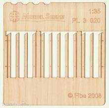 Model Scene PL3-020 - Bretterzaun - schmale Bretter, schiefer Rand
