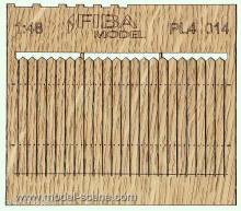 Model Scene PL4-014 - Umzäunung aus Brettern - spitzer Rand