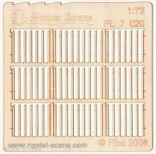 Model Scene PL7-020 - Bretterzaun - schmale Bretter, schiefer Rand