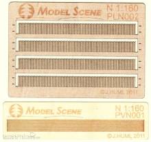 Model Scene PLN-002 - Umzäunung aus Brettern - schiefer Rand