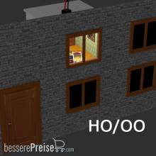 Proses PLS-002 - 4 Stk. Zimmer beleuchtet, dekoriert (Bausatz H0/00)