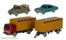 Brekina PMS_241265 - Set Wiking-Verkehrs-Modelle Nr. 89, MB Viehtransporterhängerzug, Opel Commodore Coupe und VW 181