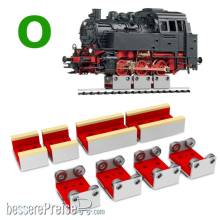 Proses PRR-O-04 - Set mit 4 Stück Rollböcke + Reinigungsfilze für Spur 0
