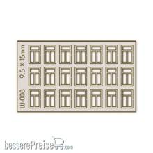 Proses PW-008 - 21 Stk. Altbaufenster 9,5 x 15mm, 3-Scheiben H0/00