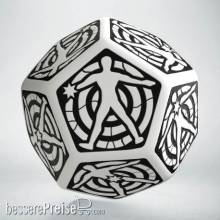 Q-Workshop QWS12HIT02 - D12 Hit Location White & black die